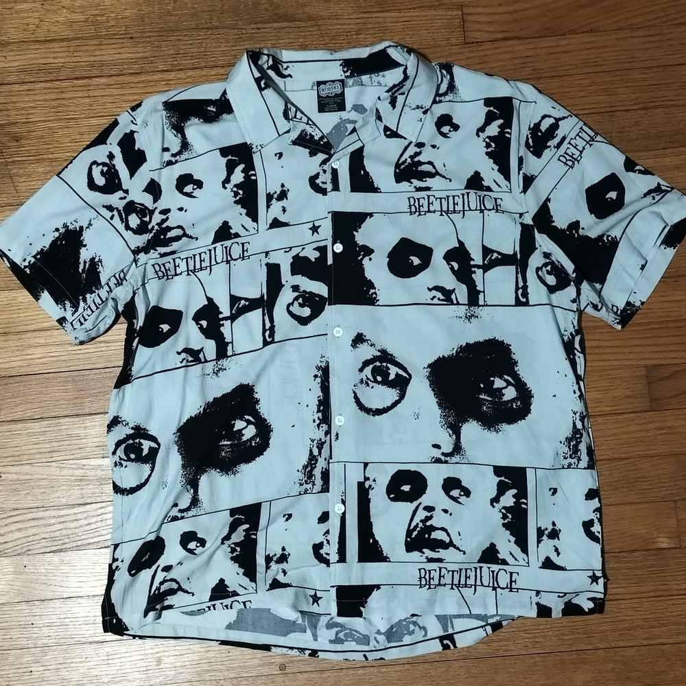 Beetlejuice‎ Graphic Men's Shirt - Black and White